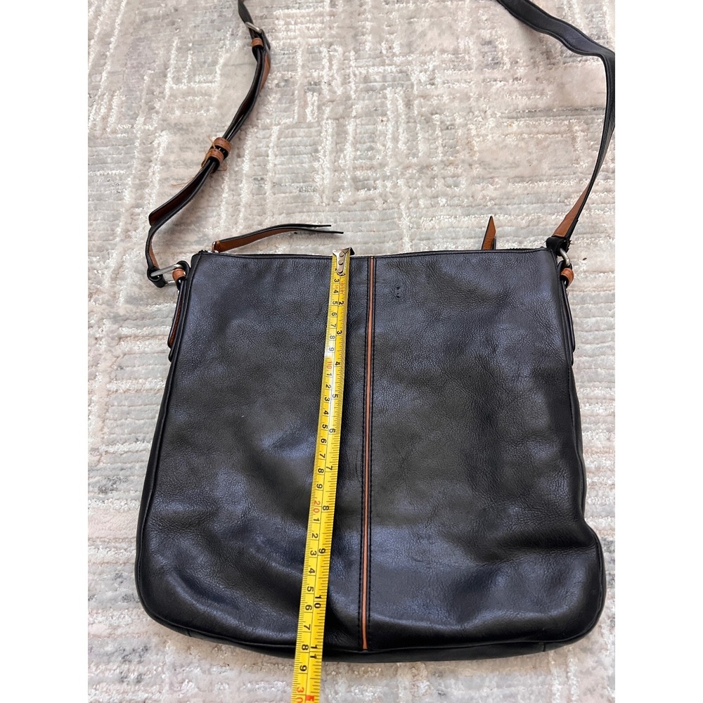Vera Bradley Black Leather Crossbody Bag Floral Interior Everyday Purse - Picture 10 of 16